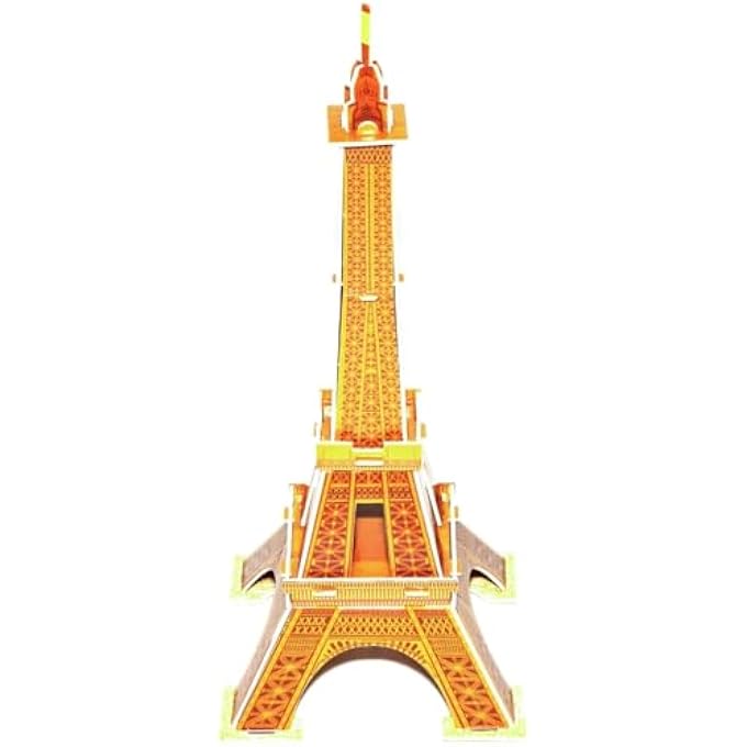 3D PUZZLE GLOBAL LANDMARKS EIFFEL TOWER MINI UNIQUE & COLLECTIBLE MODEL ASSEMBLY BUILDING KIT FOR KIDS & ADULTS 20PCS - Image 3